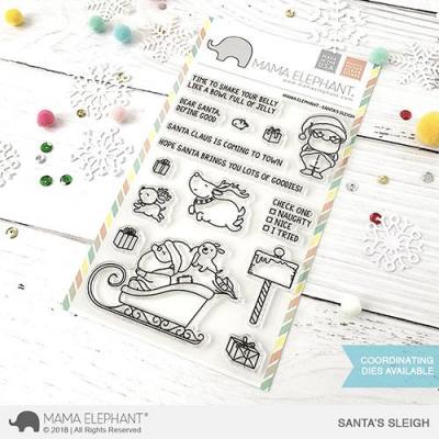 Mama Elephant Clear Stamps - Santa*s Sleigh